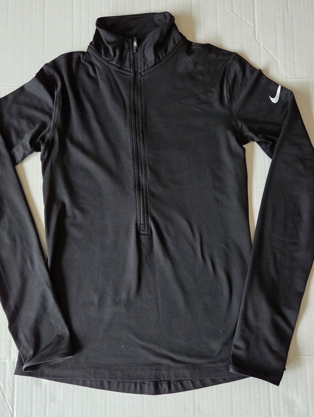 Nike Pro Fri-Fit Hyperwarm 1/2 Zip Fleece Pullover Wmns Med Black 620440-010 EUC